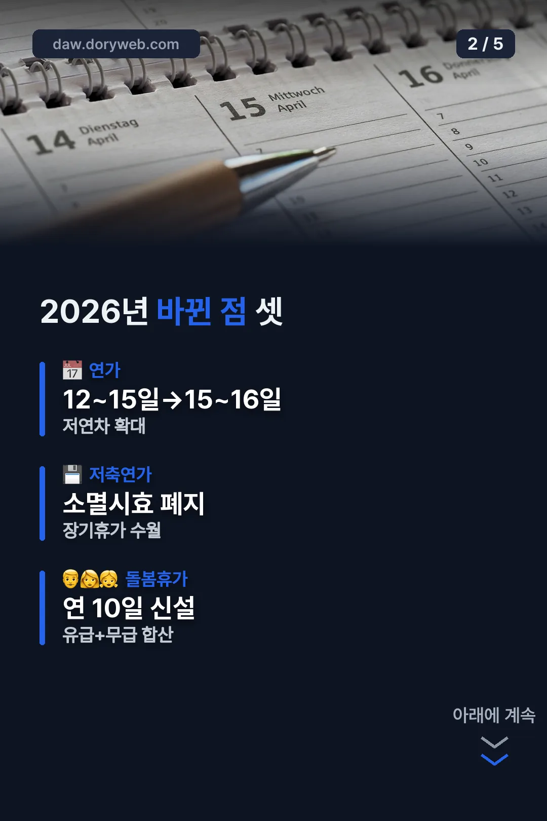 2026년 바뀐 점 세 가지
