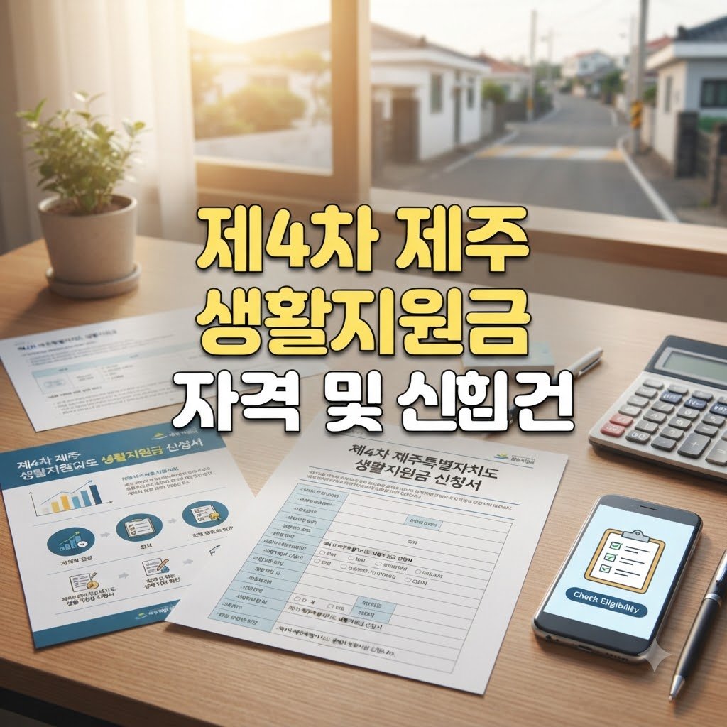 제주 민생지원금 4차 대상자와 신청 조건 확인