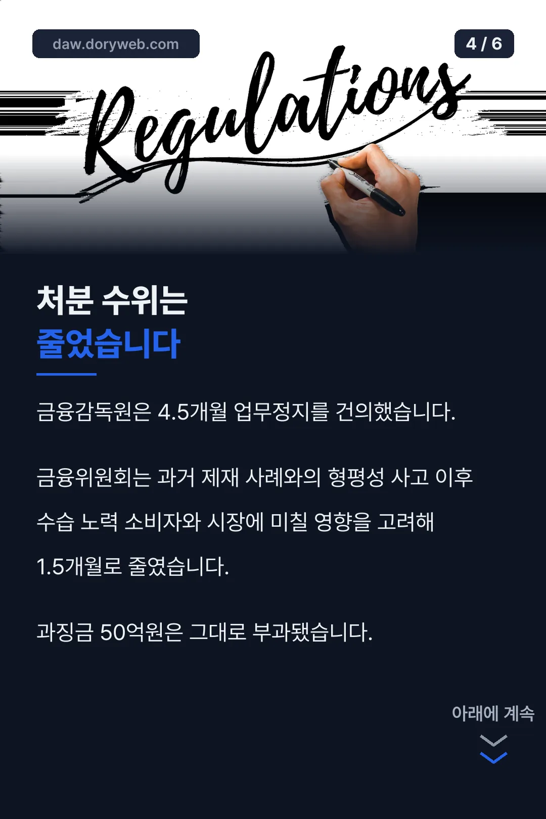 처분 수위 감경 경위